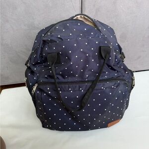 Polka Dot Navy Travel / Diaper Backpack